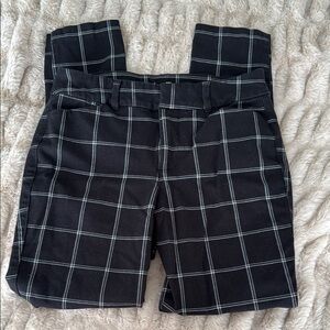 Women’s Black Checkered Pants